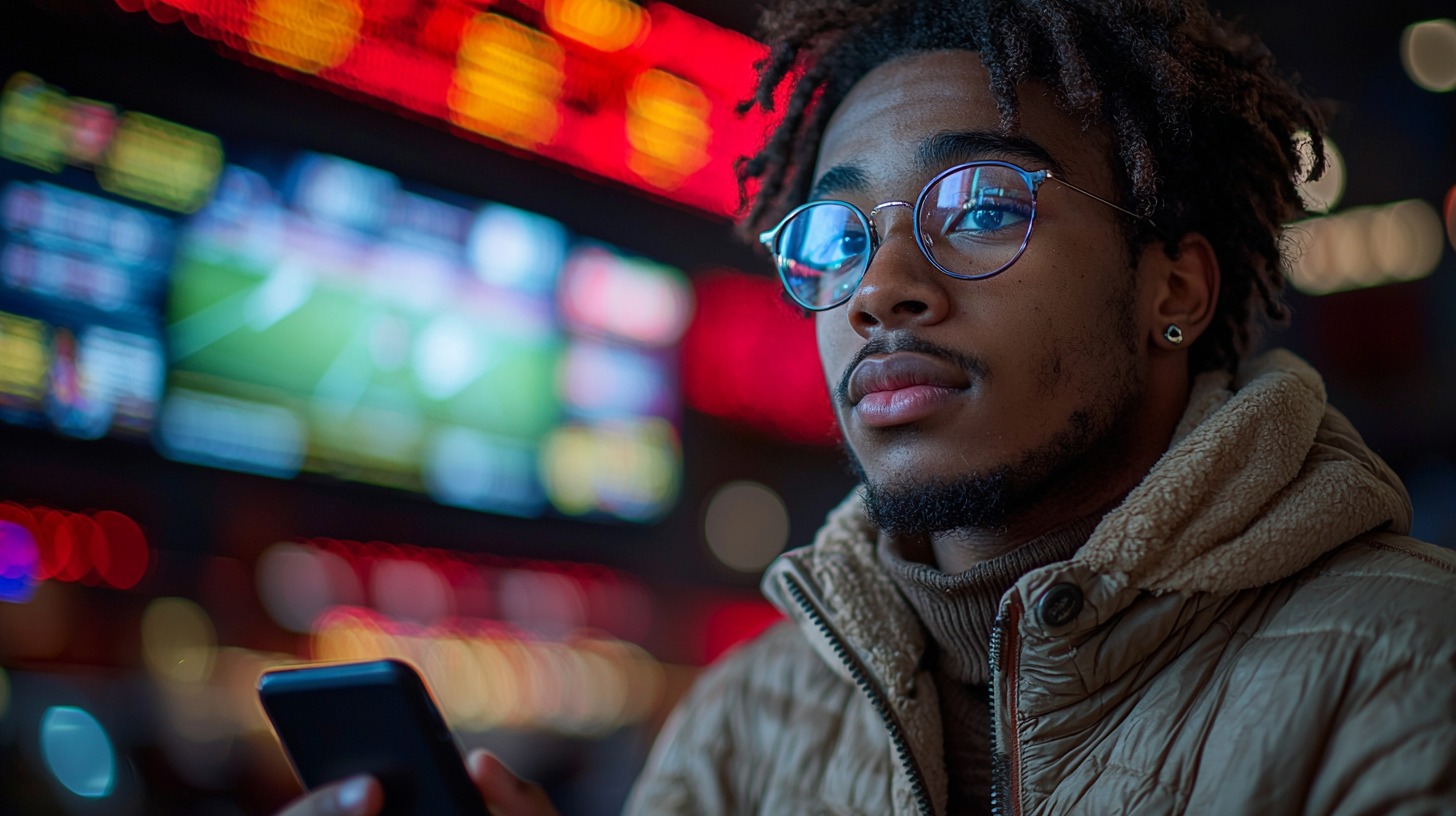 Guy uses a betting app
